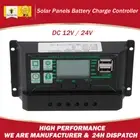 60A MPPT Solar Power Panel Regulator Charger LCD Controller DC 12V/24V Dual USB