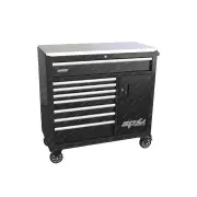 SP Tools 9 Drawer Roller Cabinet with Power Tool Cupboard Black/Chrome Handles