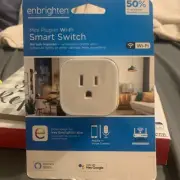 Enbrighten Mini Plug In Wifi Smart Switch 2.4 Ghz Mobile Voice Control, NIB