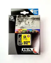 New Lexar Media 512MB CompactFlash 16X Speed Memory Card CF512-16-284
