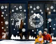 Super Huge Christmas Window Clings Static Snowflake Christmas White