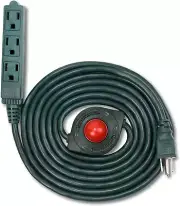 8 Feet 3 Grounded Outlets Extension Cord with Hand/Foot Switch and Light Indicat