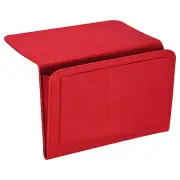13" Felt Bedside Organizer Bed Hanging Caddy 5 Pockets Hanging Bag Red