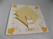 Vntg Imperial Linen Tablecloth & 4 Napkins NIP