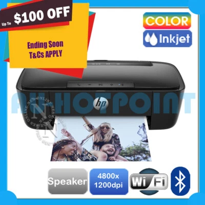 HP AMP120 Inkjet Wi-Fi Printer+Bluetooth BT SPEAKER Built-in #65 Ink[P/N:T8X44A]