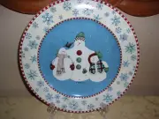 Sakura - Debbie Mumm 1998 Stoneware "Snowflake" - Chop Plate/Platter - MINT!