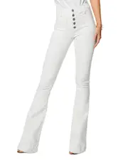 Ramy Brook Cindy High Rise Flare Jeans in White