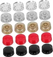 FUNOMOCYA 20pcs Volume Tone Knobs: Universal Electric Guitar Replacement Parts Control Knobs for Amplifier Adjustment Comfortable Playing Experience
