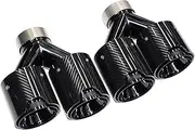 Quad Carbon Fiber Exhaust Tip Compatible For BMW F10 F11 535d 535i 640i 640d Up To G30 G31 Car Exhaust System Nozzle Tailtip