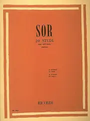 Sor 20 Studies for the Guitar Beginner Spanish Classical Music Lessons Book