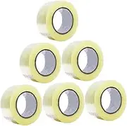 FUNOMOCYA Wide Sealing Tapes for Boxes 6 Rolls of Silent Packaging Tape Long-Lasting Adhesive Tape Easy Application