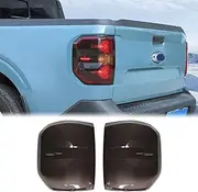 Tail Light Lamp Cover Compatible with Ford Maverick 2022-2024 Rear Taillight Lamp Cover Shell Shade Smoked Black Frame Bezels Trim Cover Rear Headlight Protection Cover Exterior Accessories