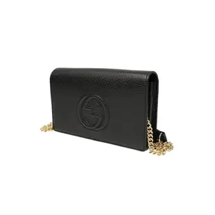 古馳 Gucci Soho 女士鍊式錢包,黑色 - 598211-A7M0G-1000 Qjd8