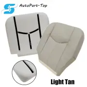 Driver Bottom Seat Cover & Foam Pad Light Tan For 2003-2006 Chevy Suburban Tahoe