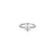 (W) Pandora Clear Sparkling Crown Solitaire Ring Sterling Silver Clear