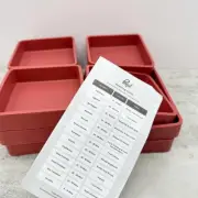 Prepd Cheat Sheets Silicone Baking Trays Set 8 pcs - Red