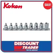 Koken 3/8″ Square Drive External E-TORX Socket Set E4-E16 9 Piece - RS3425/9