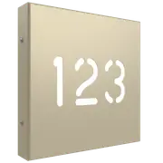 ProtectorAl 280 x 280mm Paperbark Aluminium Cut Through Custom House Box Sign