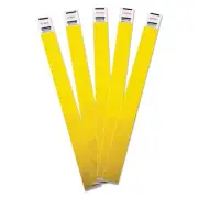 Advantus Crowd Management Wristbands Sequentially Numbered Yellow 100/Pack 75444