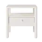 Spintara 1 Drawer Bedside Table White