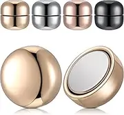 Hijab Magnetic Pins Strongest Commercial Strength Hijab Pins for Women Clothing Magnets for Muslim Scarf Multi-Use Round Clip (Silver, Gold, Rose Gold, Black,4 Pieces)