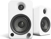 Kanto YU4 140W Powered Bookshelf Speakers with Bluetooth and Phono Preamp | Matte White | Pair