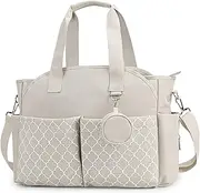 Diaper Bag Tote, 15.7inch Baby Changing Bags with Multi-pockets, Portable Waterproof Handle Bag, Baby Changing Bags for Mom