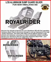 "LCB ALUMINIUM SUMP GUARD, SILVER" FIT FOR ROYAL ENFIELD NEW HIMALAYAN 450 (for: Royal Enfield)