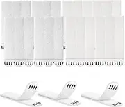 Adhesive Picture Hanging Strips, 12-Pairs(24 Strips) Large Picture Hanging Strips Heavy Duty, 92x19mm Damage Free Double Side Hook Loop Mounting Tapes for Wall, Hanging Posters No Nails