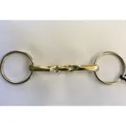SS Oval Link Loose Ring Curved Snaffle Bit 5.5"