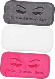 IWOWHERO 3pcs Eyelash Extension Forehead Pad Ergonomic Grafting Tools for Eyelash Extension Reusable Design Dark Grey for Salon Home Use