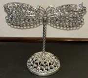 Brighton Dragonfly Earring Tree Holder Display Stand Silver Plated NWT
