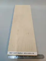 Soft maple board 7/8" x 5-1/4" x 17". S4S. Sanded