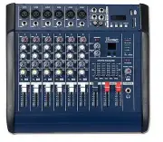 MICWL 6 Channel Power Audio Mixer Mixing Console 1600W Amplifier DSP Bluetooth