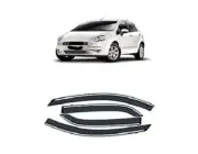 Door Visor Rain Guard Side Wind Deflector Chrome Lining Shield for Fiat Punto 4p