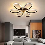 Modern LED Chandelier Lighting Ceiling Light Fixture Flush Mount Lamp for Living Room Bedroom Dining Room Study Room Kids Room Dimmable with Remote Control (Diameter 90CM)