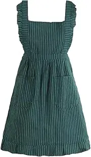 Kitchen Cooking Apron, Chef Apron Cute Apron with Pockets for Women，Polyester Cotton Apron Kitchen BBQ Artist Painting Apron 1 Pack (Cyan)