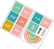 FUNNETOYU 1 Set Removable Floor Stickers for Playrooms Self Adhesive Game Playing Decals Safe Indoor Fun for Living Nursery Bedroom Decor