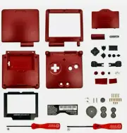 Housing Shell for Nintendo GBA SP Game Boy Advance SP Replacement Screen Red