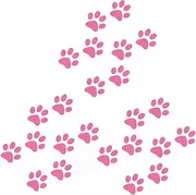 Ciieeo 24Pcs Cat Footprint Car Stickers Vinyl Decals for Car Body Decoration Durable Heat Resistant Eye Catching Cat for Pet Lovers