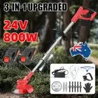 800W 24V Whipper Snipper&Cordless Grass Trimmer Lawn Grass Brush Cutter Blade AU
