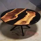 Handmade Black Epoxy Custom Table – Modern Resin Table for Dining, Coffee table