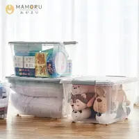 在飛比找松果購物優惠-【MAMORU】25L透明手提收納箱( 上掀蓋整理箱 堆疊收