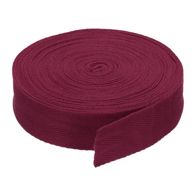 1.2"(3cm) 10 Yards Cotton Twill Tape Cotton Ribbons Bias Binding Tape Dark Red