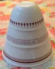 Hearth & And Hand Magnolia 3 piece Nesting White Glass Serving Bowl Set Red Trim