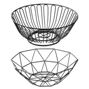 Metal Wire Fruit Bowl Counter Vegetable Storage Bowl Metal Wire Fruit Basket