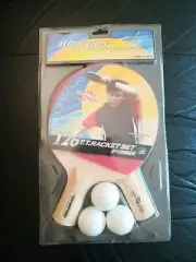 2 Bats+Ball Brand Name PENHOLD Short Handle Ping Pong Racket Table Tennis Paddle