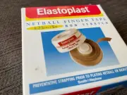 ELASTOPLAST NETBALL FINGER TAPE 1.25cm NON STRETCH New never used Undamaged
