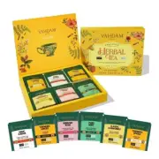 VAHDAM Assorted Herbal Tea Variety Pack 6 Variants 36 Tea Bags Caffeine Free ...