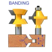 2 pc 1/2"Shank Edge Banding Tongue & Groove Router bit Set